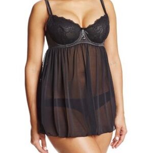 Parfait By Affinitas Black Babydoll Size 40K